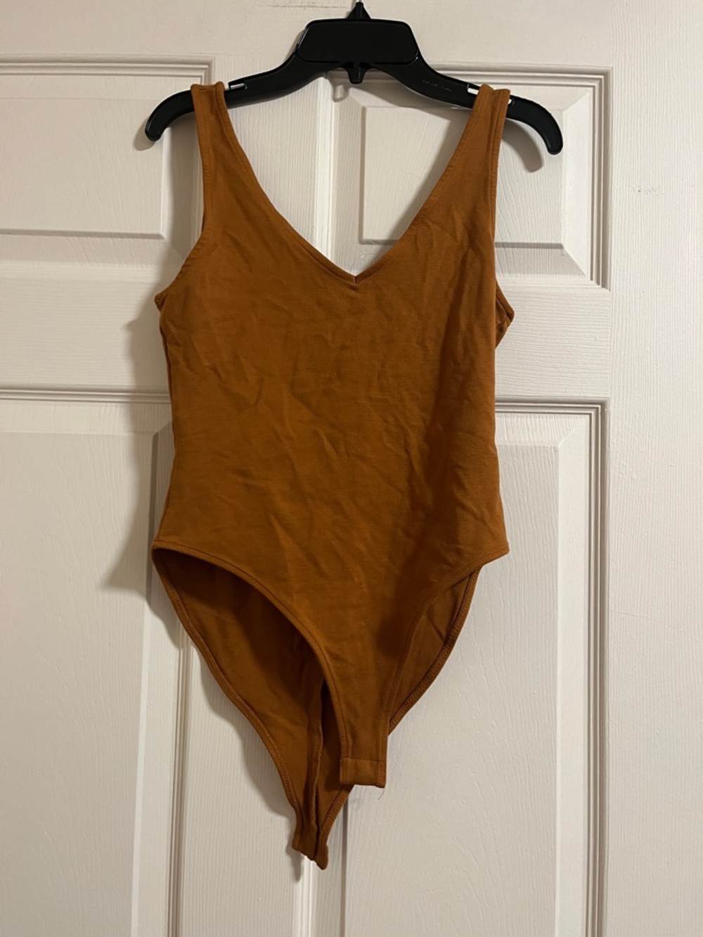 Forever 21 Women's Rust Brown V‑Neck Bodysuit